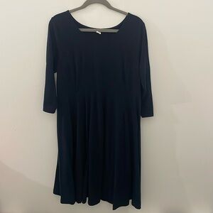 Old Navy Dark Blue Fit and Flare Maternity Dress Size Large